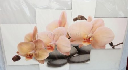 Barack színű orchidea négy részes kép