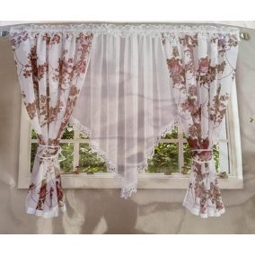  Romantikus virágmintás készfüggöny 400x150 cm