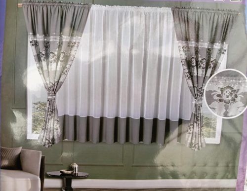 Modern kombinált függöny szett 400x180cm + 2x150x180cm sötétítővel