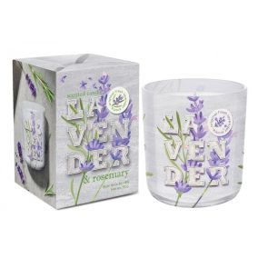 illatgyertya mintás üveg pohárban oriental