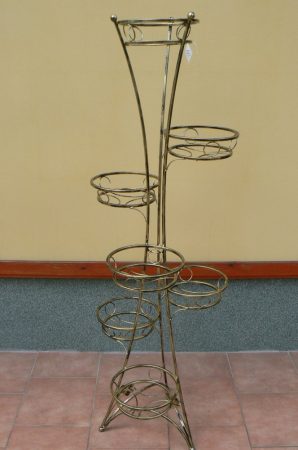bronz réz hatású fém virágtartó hét férőhellyel